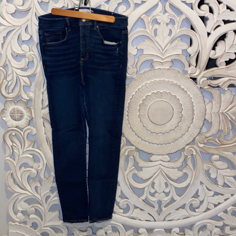 High waist skinny denim